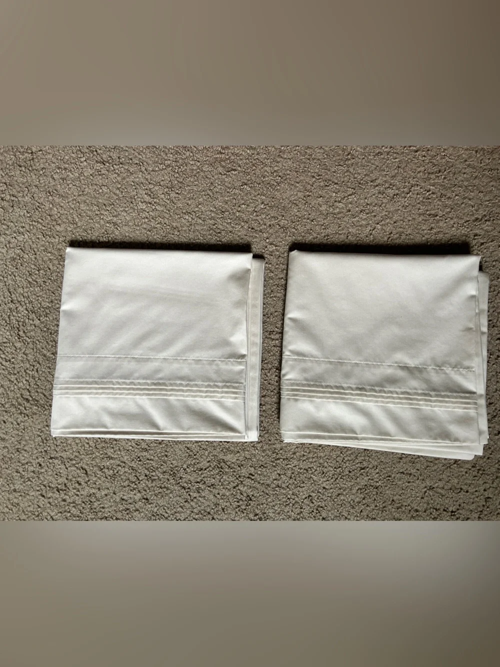 CHRIS MADDEN PILLOWCASES king Size 21x40 SANDSTONE/TAN COTTON